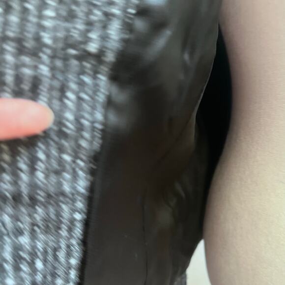 Vintage Augustus Wool Tweed Black & Gray Blazer Jacket Women's Size 14 Old Money - Picture 5 of 10